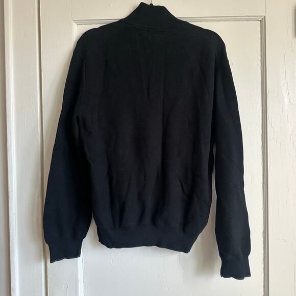 Polo Ralph Lauren 1/4 Zip Black Pima Cotton Sweater XL - Picture 3 of 11
